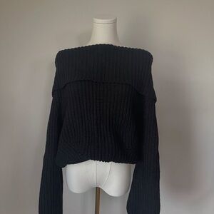 Lulu's Black Off-Shoulder Sweater